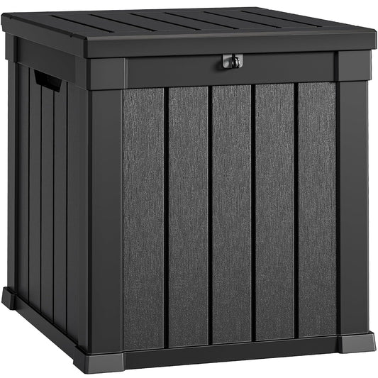 YITAHOME Deck Box | 51 Gallon Weatherproof Outdoor Storage Container for Patio Cushions, Pool Supplies, Garden Tools, Lockable Lid and Side