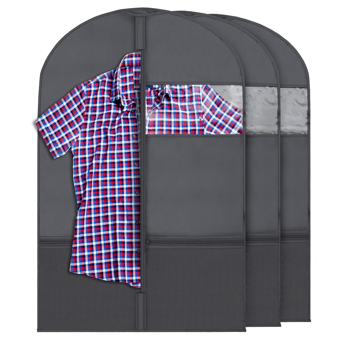 Plixio 36" Kids Garment Bags for Dance Costumes, Childrens Hanging Clothes | Childrens Hanging Clothes Organizer for Dress, Recital Outfit with Zippered Mesh Pockets for Shoes and Accessory Storage