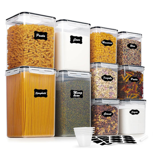 Vtopmart 10 PCS Flour and Sugar Storage Container, Include 3 Sizes