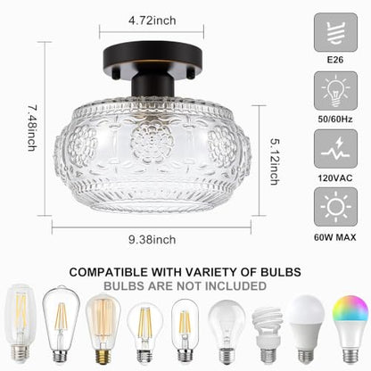 Semi Flush Mount Ceiling Light Fixture