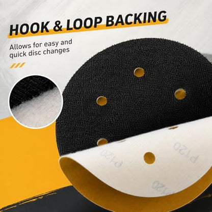 100 PCS 6 Inch 6 Hole Sanding Discs