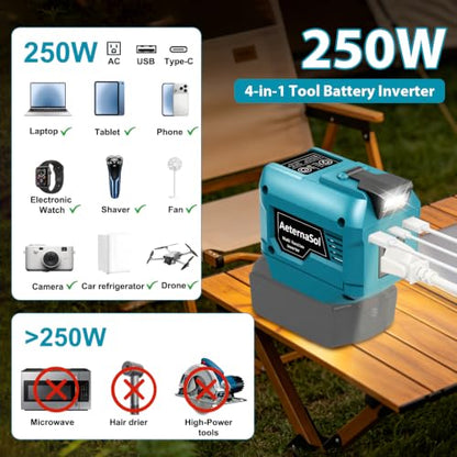 250W Power Inverter Compatible with Makita
