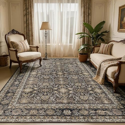 Washable Area Rug 5×7 for Living Room (Copper / 5' x 7' (Rectangular))
