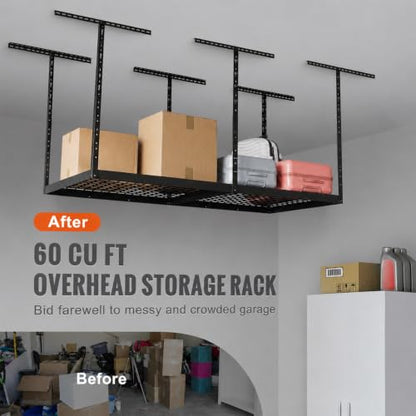 4x8 FT Overhead Garage Ceiling Mount Storage Rack (4x8 ft)
