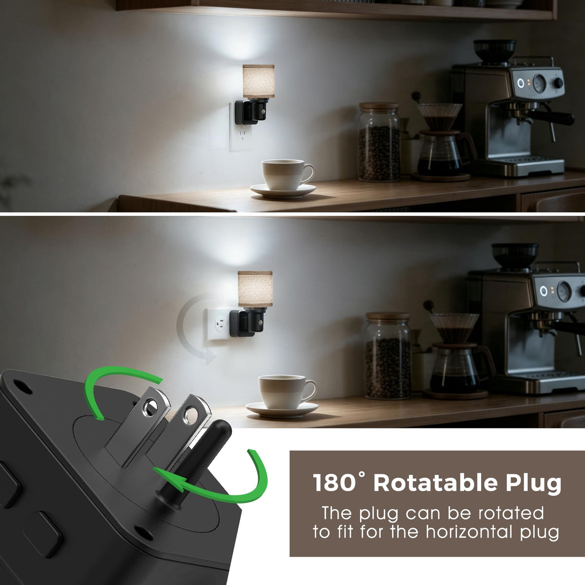 Night Lights Plug into Wall (Cylinder-3CCT / 2 Pack)