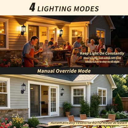 JYO 16" Motion Sensor Outdoor Wall Light Fixtures (01-BK-MA)
