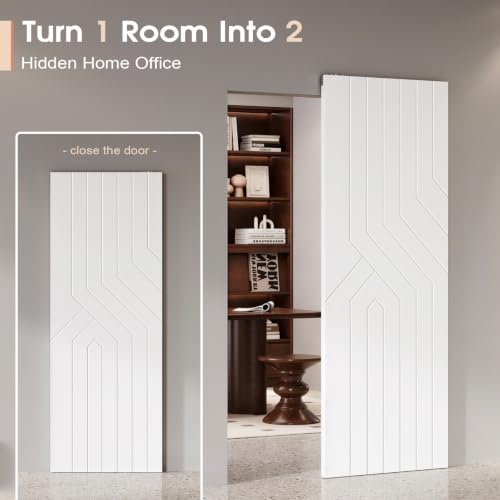 Ghost Door with Concealed Sliding Barn Door Hardware Track Kit Included