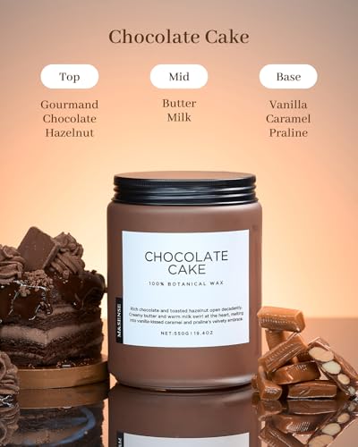 Chocolate Cake Scented Candle Rich Baking Dessert Scent for Winter (Large Jar / Chocolate Cake)