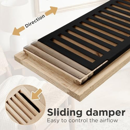 4x10 Inch Oak Floor Register (4x10 / Red-1pcs)