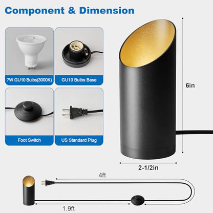 Uplighting Indoor Floor Can Light with 3000K LED GU10 Bulbs
