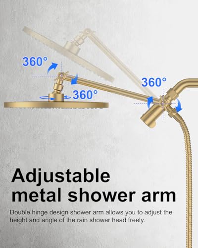 Rain Shower Head with 3 Modes Handheld Showerheads