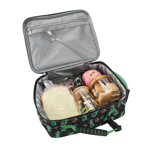 Minecraft Creepers and Block Characters Insulated Lunch Kit (Minecraft Block Green)