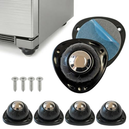 Self Adhesive Mini Caster Wheels for Storage Boxes & Trash Cans