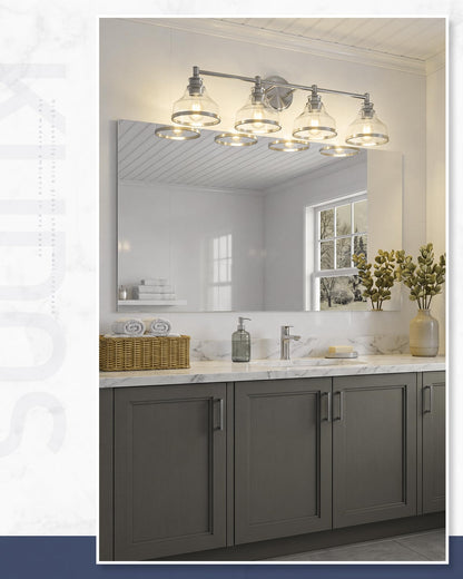 4 Light Brushed Nickel Vanity Light (Brushed Nickel / 4 Light)