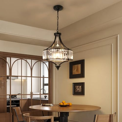 Crystal Chandelier Modern Pendant Light Modern Farmhouse Chandeliers Antique Hanging Light Fixture for Living Room Bedroom Foyer Kitchen Island Entryway