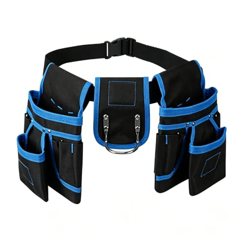 Tool Belt 26 Pockets Tool Pouch with 1 Hammer Loop & 3 Magnetic Zones