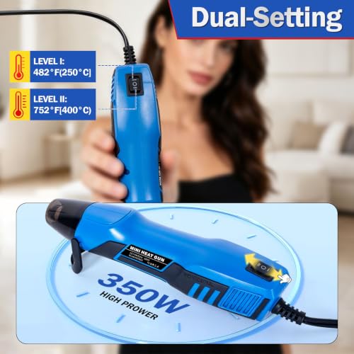 Mini Heat Gun Kit with 300 Heat Shrink PCS Solder Seal Wire Connectors