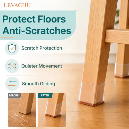 24 Pack Chair Leg Floor Protectors