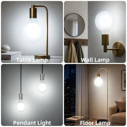Large Globe Light Bulbs 60 Watt Equivalent (6w-5000k)