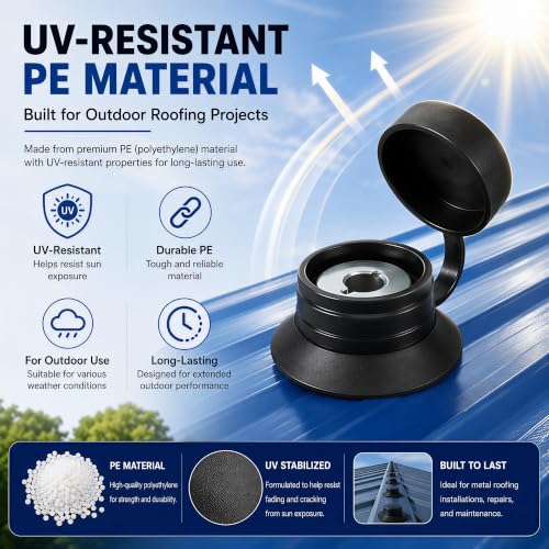 Metal Roof Screw Caps (black grey)