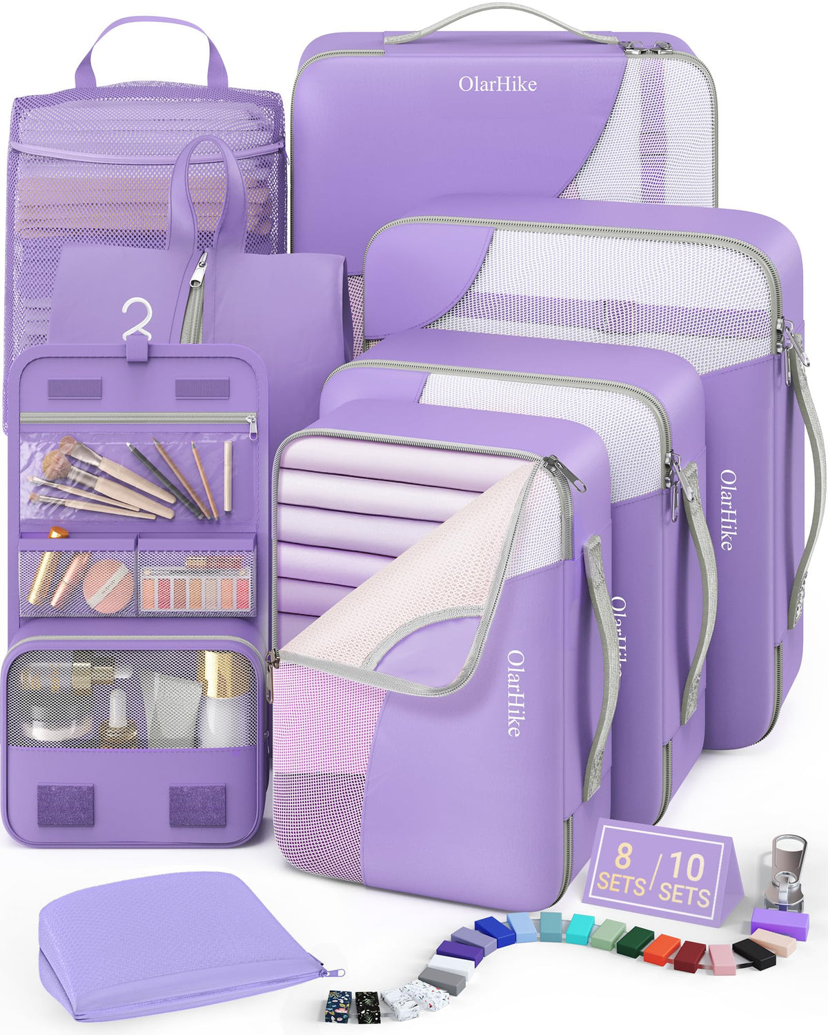 Packing Cubes for Travel (13 Purple)
