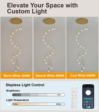 18 Lights Gold Crystal Chandelier (Gold / 18 Lights)