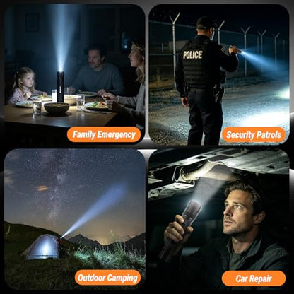 2D Cell Battery Large Flashlight High Lumen Aluminum Alloy Heavy Duty Handheld Flashlight Battery Not Included