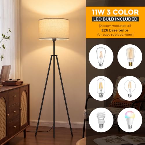 Tripod Floor Lamp with 3
