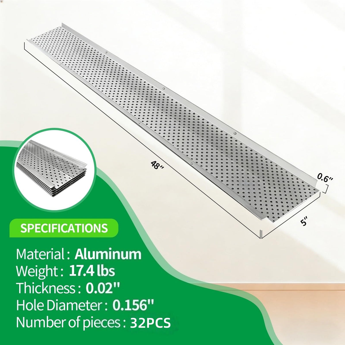 5 Inch Gutter Guards 32 Pcs