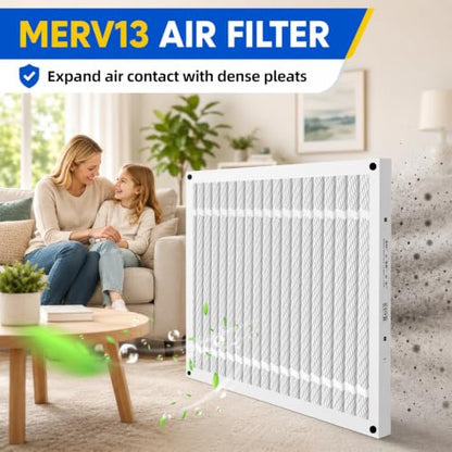 20x35x2 Air Filter Replacement Filters Dust Control Pleated Design MERV 13