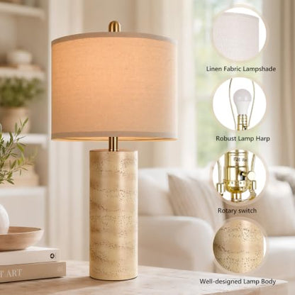 26'' Resin Table Lamps with Stone Look