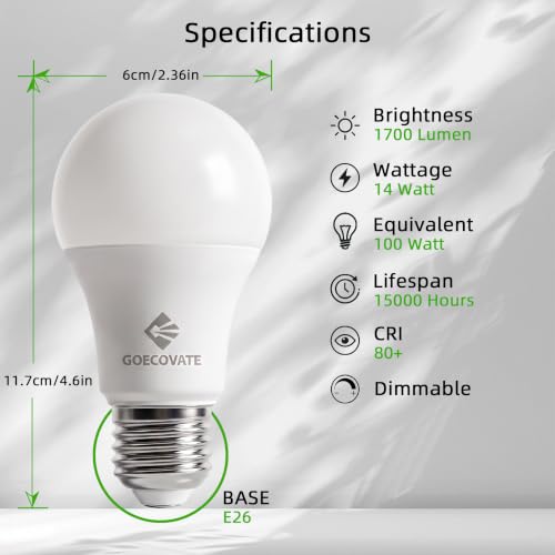 A19 14W Dimmable Led Light Bulbs 6 Pack