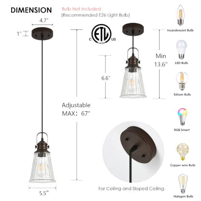 Glass Pendant Lights Kitchen Island