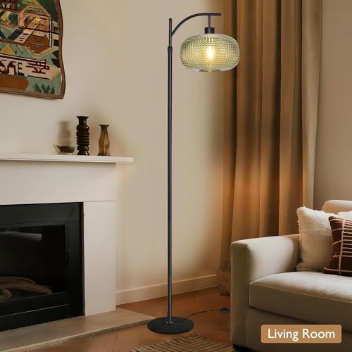 Dark Green Floor Lamps for Living Room (Black+Dark Green)