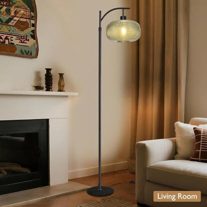 Dark Green Floor Lamps for Living Room (Black+Dark Green)