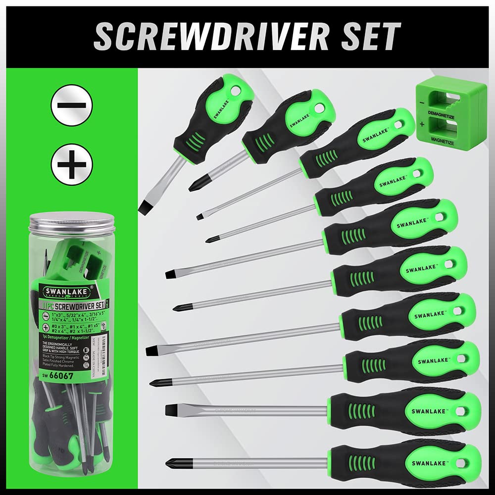 SWANLAKE 11PCS Screwdriver Set (11-Piece Screwdriver Set)