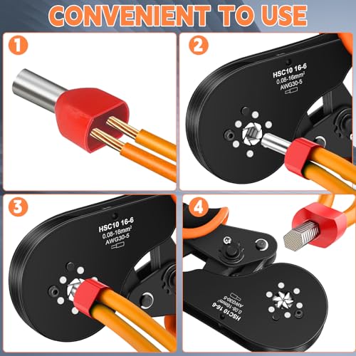 Ferrule Crimping Tool Kit with 1800PCS Connectors