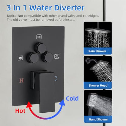 Shower Faucet Set With Handheld Shower Head