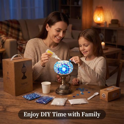 DIY Turkish Mosaic Lamp Kit with Gift Box