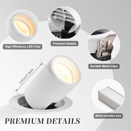 3CCT Gimbal Recessed Lights with J