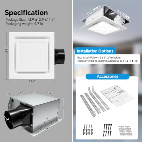 Bathroom Exhaust Fan with Light