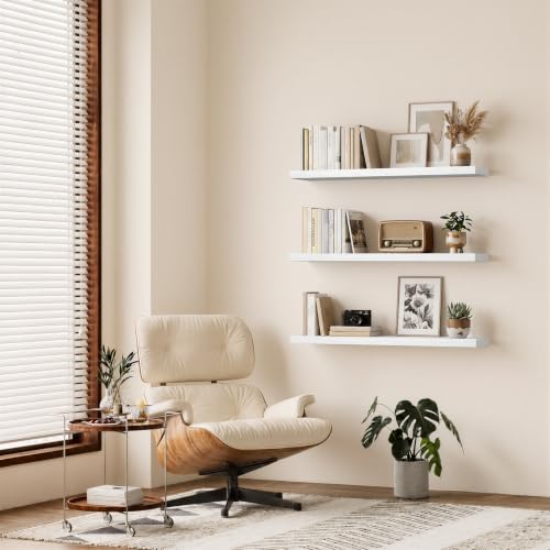 White Floating Shelves 47.2in (C. White - Modern Minimalist Style / 47.2inches)