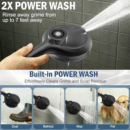 9 Settings High Pressure Magnetic Shower Head with Handheld