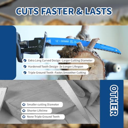 6TPI Japanese Teeth Wood Pruning Reciprocating Saw Blades