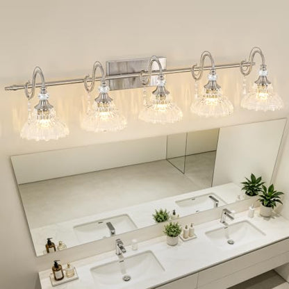 Brushed Nickel Bathroom Vanity Light (Nickel / 5-Light)