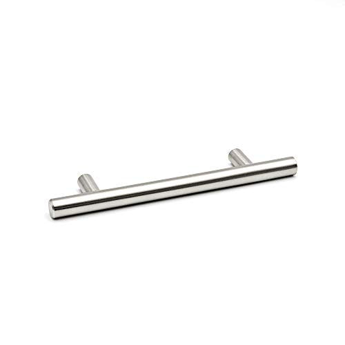 50 Pack Cabinet Pulls Modern Drawer Pulls (5in hole centers / Brushed Nickel)