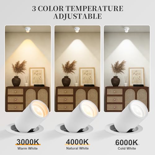3CCT Gimbal Recessed Lights with J