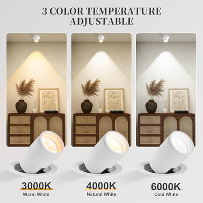 3CCT Gimbal Recessed Lights with J