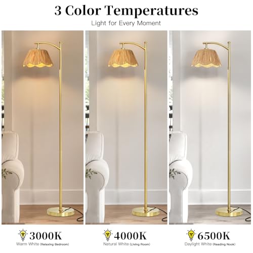 62.5 Inch Floor Lamp for Living Room with Foot Switch