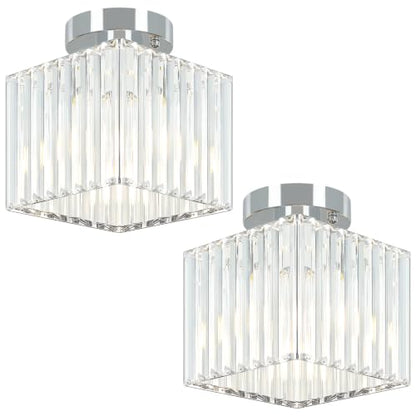 2 Pack Crystal Ceiling Light Fixtures